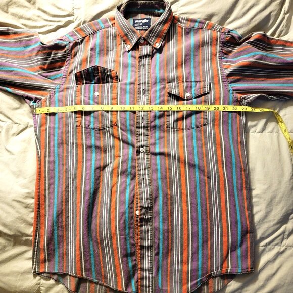 Vintage Wrangler Shirt Cowboy Cut - X-long Tails - Picture 2 of 5